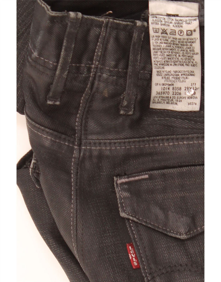 Levi's Mens Straight Jeans W29 L32 Black Cotton