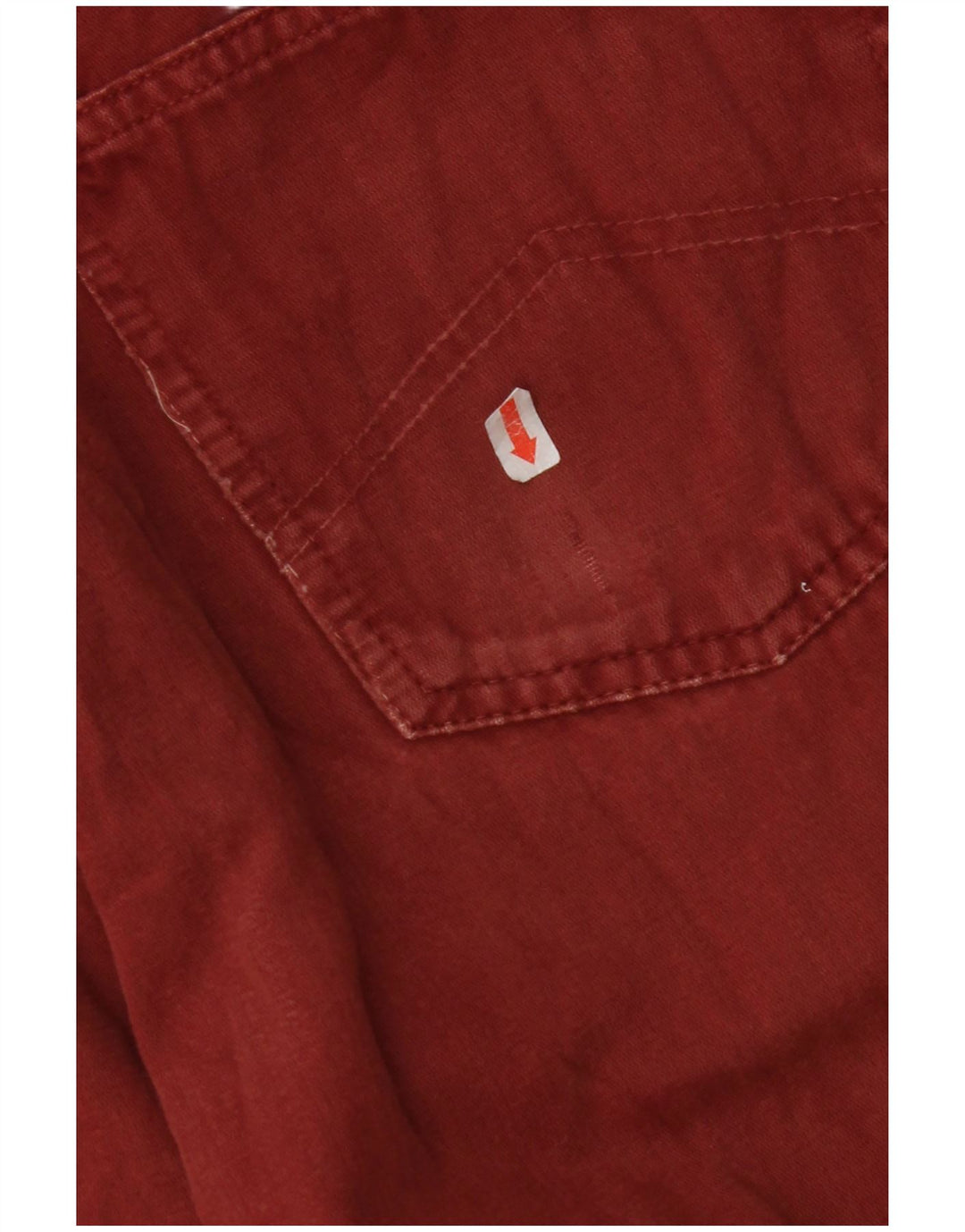 MARLBORO CLASSICS Mens Straight Casual Trousers W33 L29 Maroon Cotton