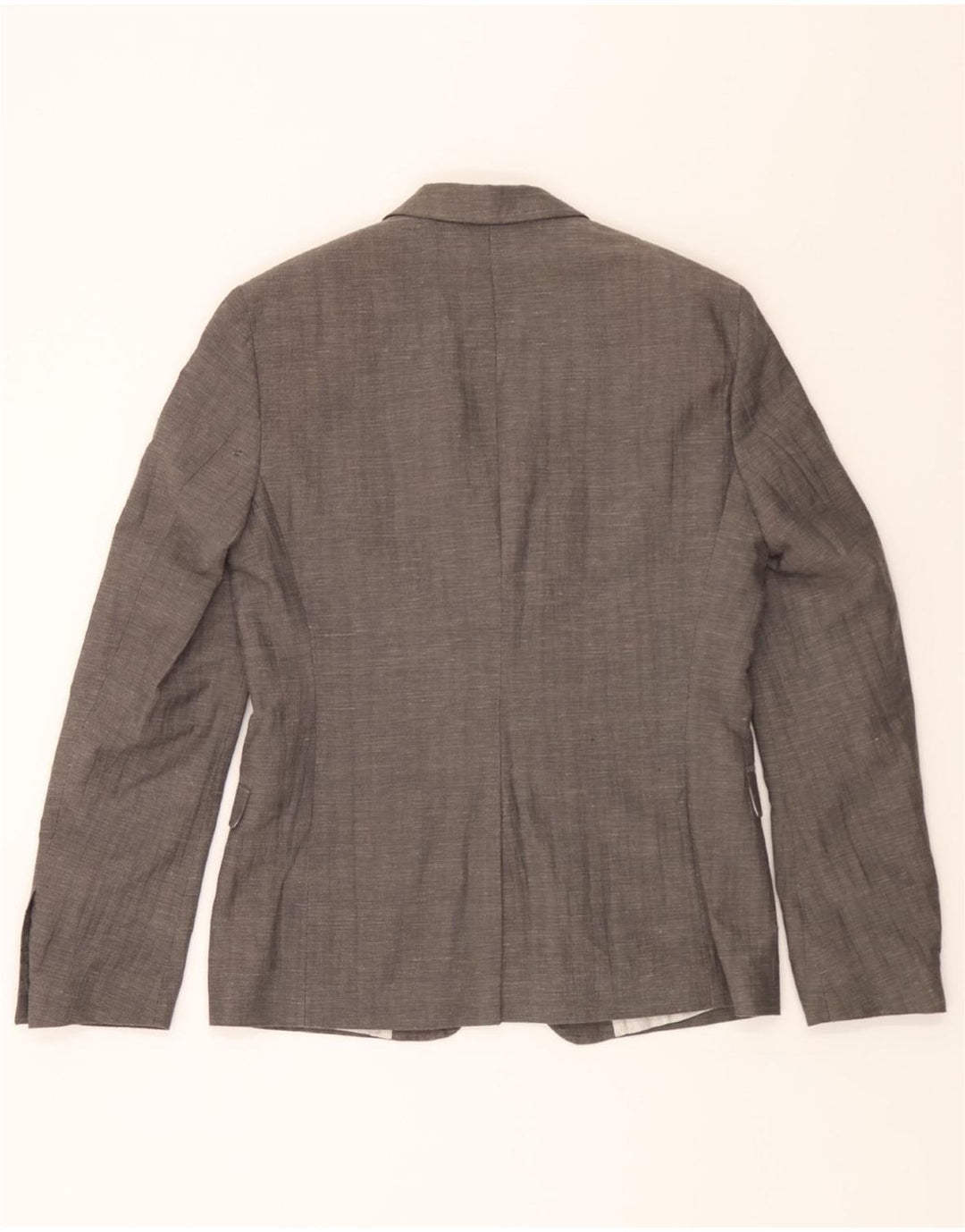 VINTAGE Mens 2 Button Blazer Jacket IT 50 Large Grey Polyester Vintage Vintage and Second-Hand Vintage from Messina Hembry 