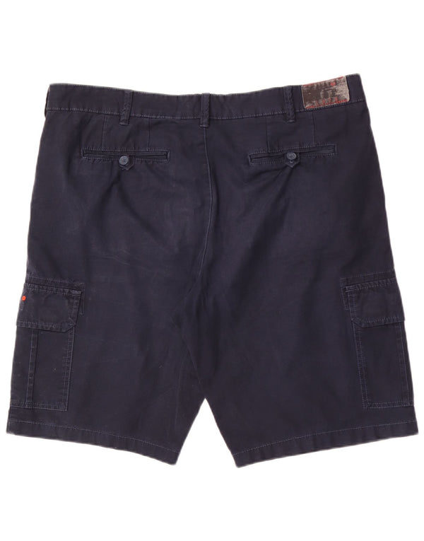 Mistral Mens Cargo Shorts IT 54 2XL W38 Navy Blue Cotton