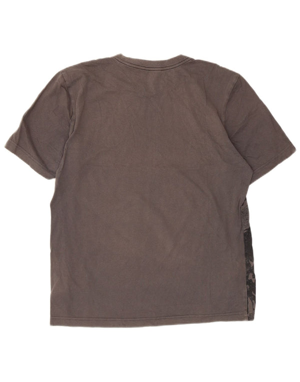Adidas Mens Abstract Pattern T-Shirt Top Small Grey Cotton