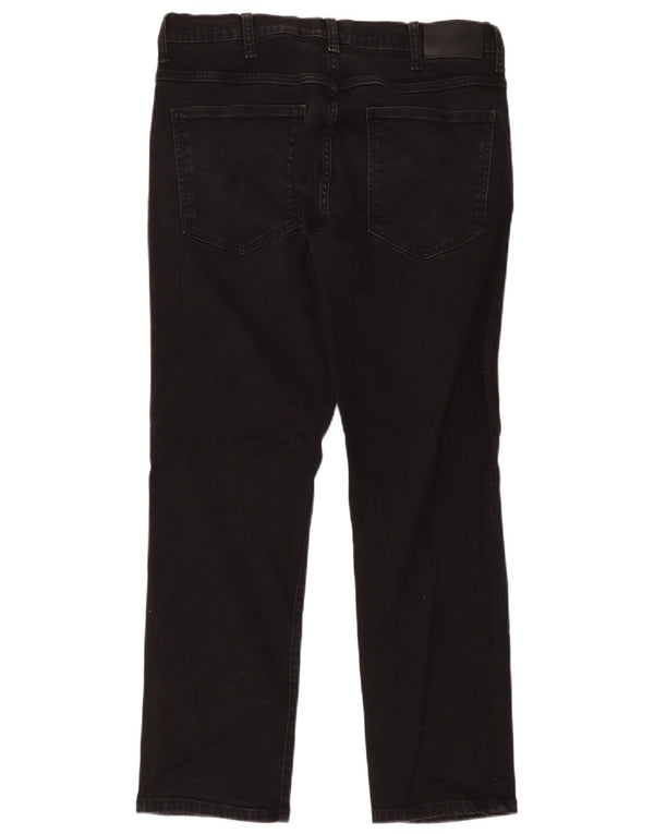 Wrangler Mens Arizona Straight Jeans W36 L30 Black Cotton