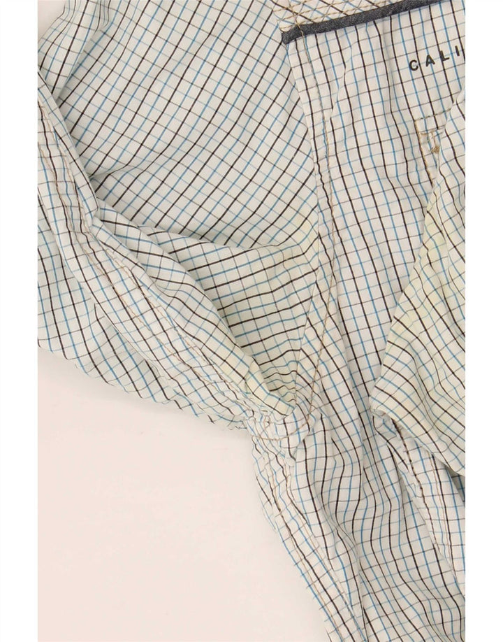 O'Neill Mens Graphic Slim Fit Shirt Medium Blue Check Cotton