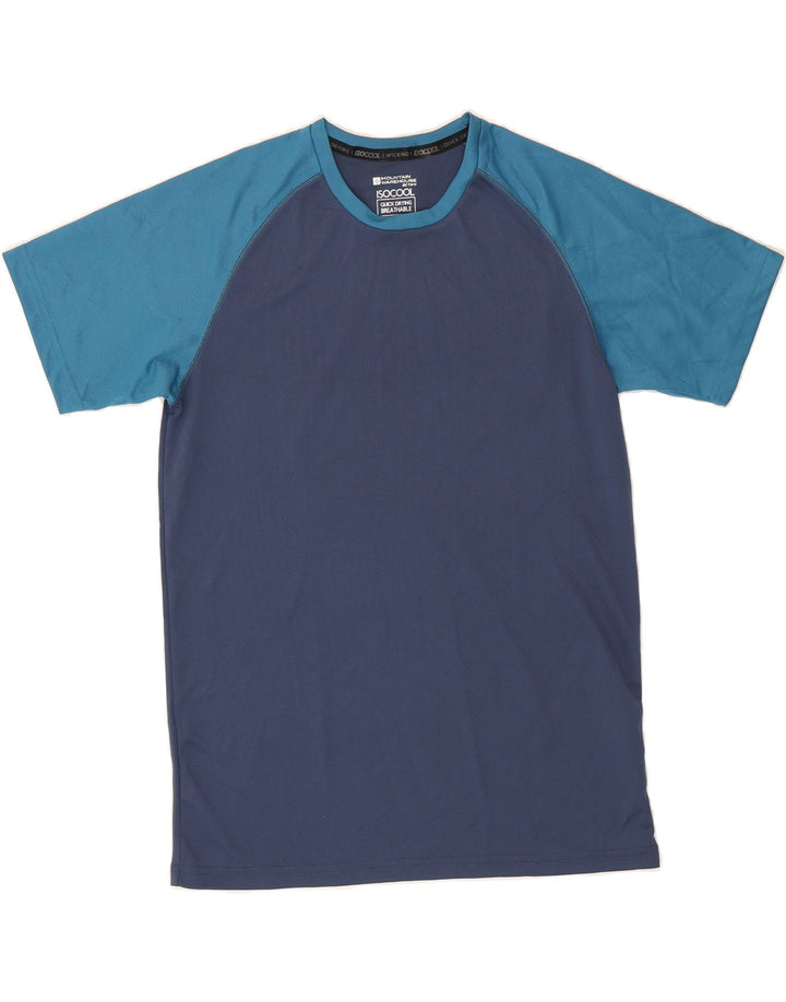 MOUNTAIN WAREHOUSE Mens IsoCool T-Shirt Top Medium Navy Blue Colourblock Vintage Mountain Warehouse and Second-Hand Mountain Warehouse from Messina Hembry 