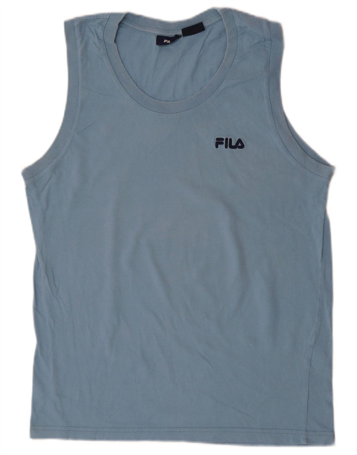 FILA Mens Vest Top Medium Blue Cotton