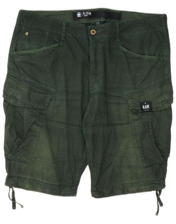 G-STAR Mens Loose Fit Cargo Shorts W40 XL Green Cotton