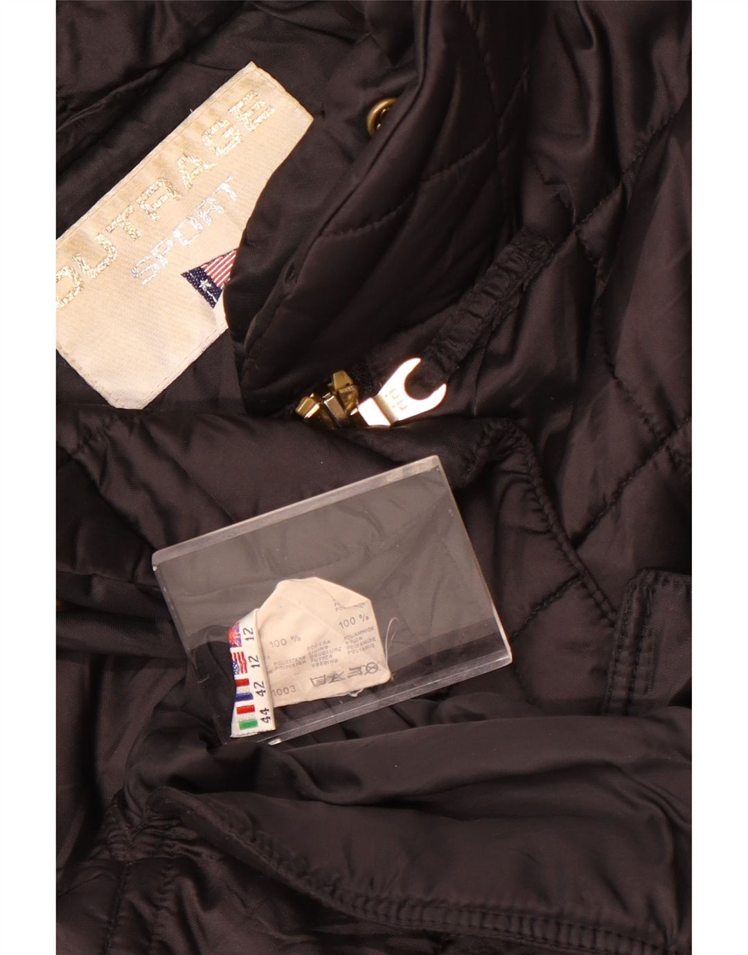 Outrage Womens Padded Jacket UK 12 Medium Black Polyester