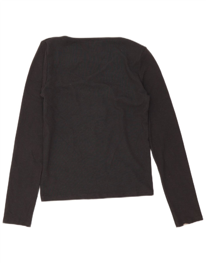 Zara Womens Top Long Sleeve UK 14 Large Black