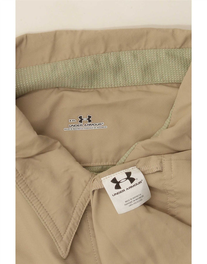 Under Armour Mens Shirt 2XL Beige Polyester