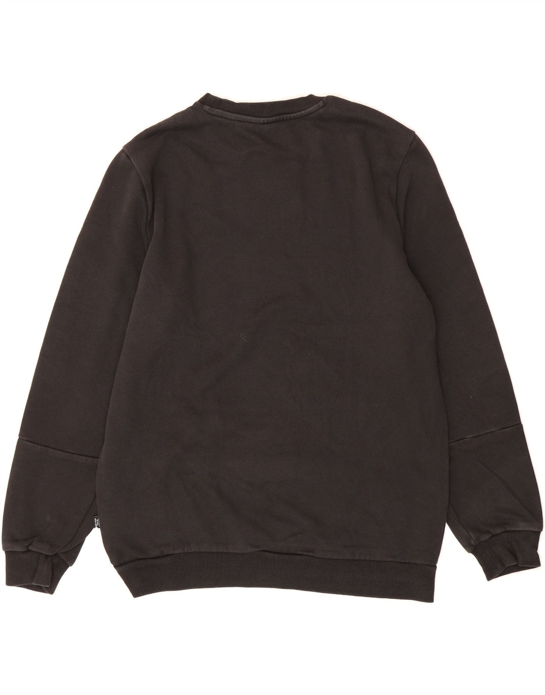 PUMA Mens Graphic Sweatshirt Jumper Medium Black Colourblock Cotton Vintage Puma and Second-Hand Puma from Messina Hembry 