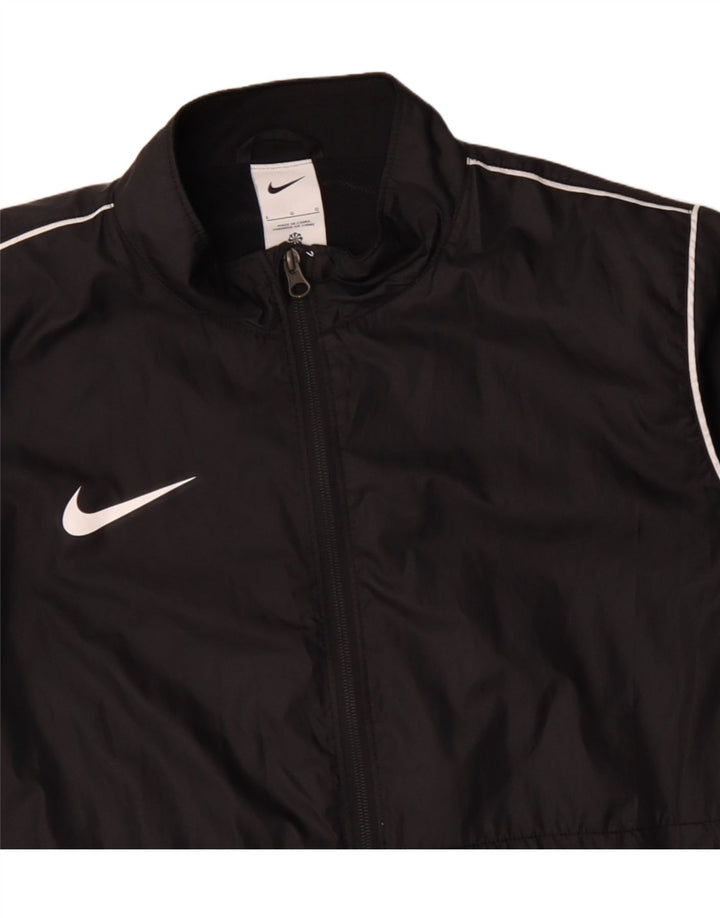 NIKE Mens Rain Jacket UK 40 Large Black Polyester