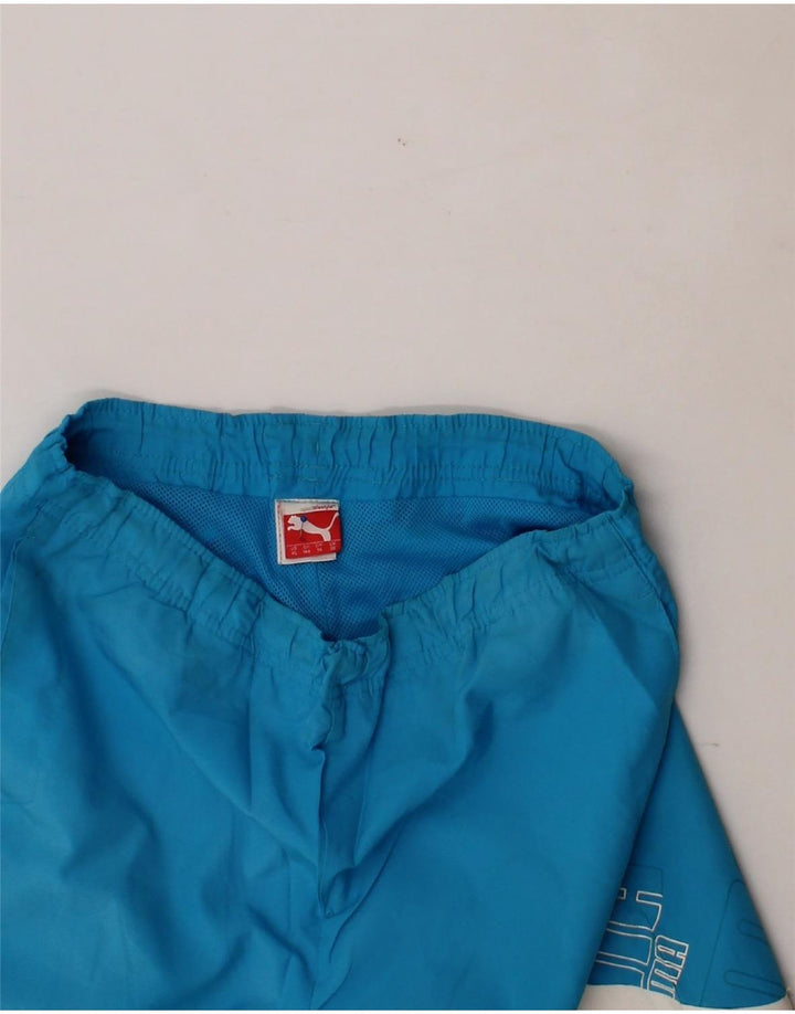 PUMA Boys Graphic Sport Shorts 13-14 Years  Blue Vintage Puma and Second-Hand Puma from Messina Hembry 