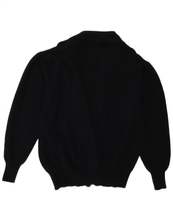 Vintage Womens Cardigan Sweater UK 16 Large Navy Blue