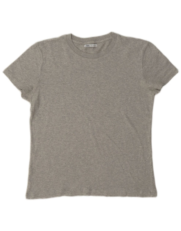 Zara Mens T-Shirt Top Small Grey