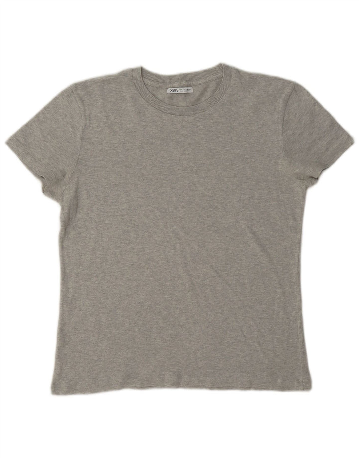 Zara Mens T-Shirt Top Small Grey