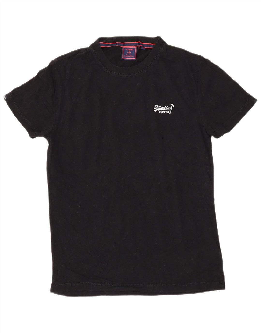 Superdry Mens T-Shirt Top Medium Black Cotton