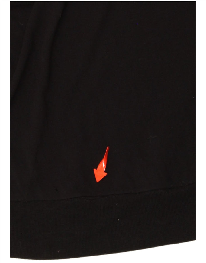 DESIGUAL Womens Oversized Graphic Blouse Top UK 16 Large Black