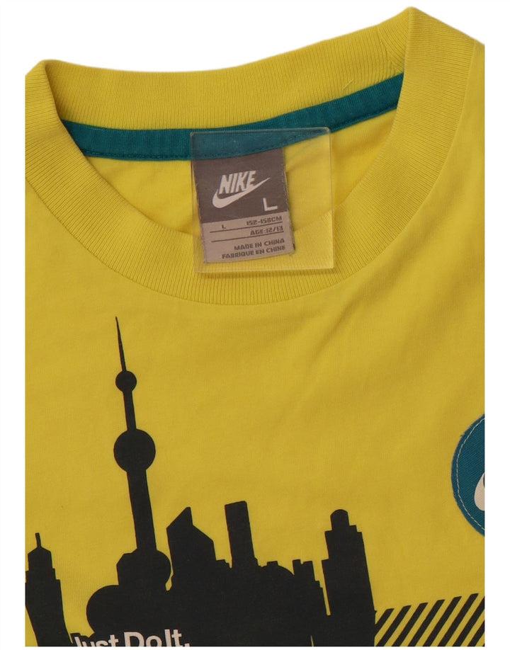NIKE Boys Graphic Vest Top 12-13 Years Large  Yellow