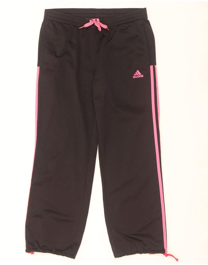 Adidas Womens Graphic Full Tracksuit UK 12/14 Medium Black Polyester