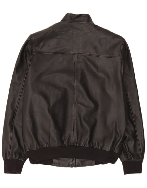 Vintage Mens Leather Jacket UK 44 2XL Black