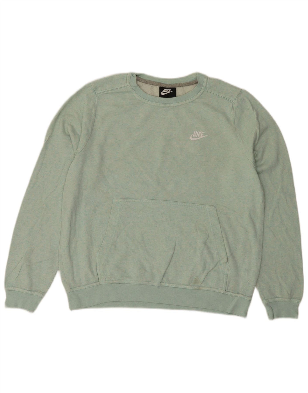 NIKE Womens Sweatshirt Jumper UK 14 Medium Blue Cotton