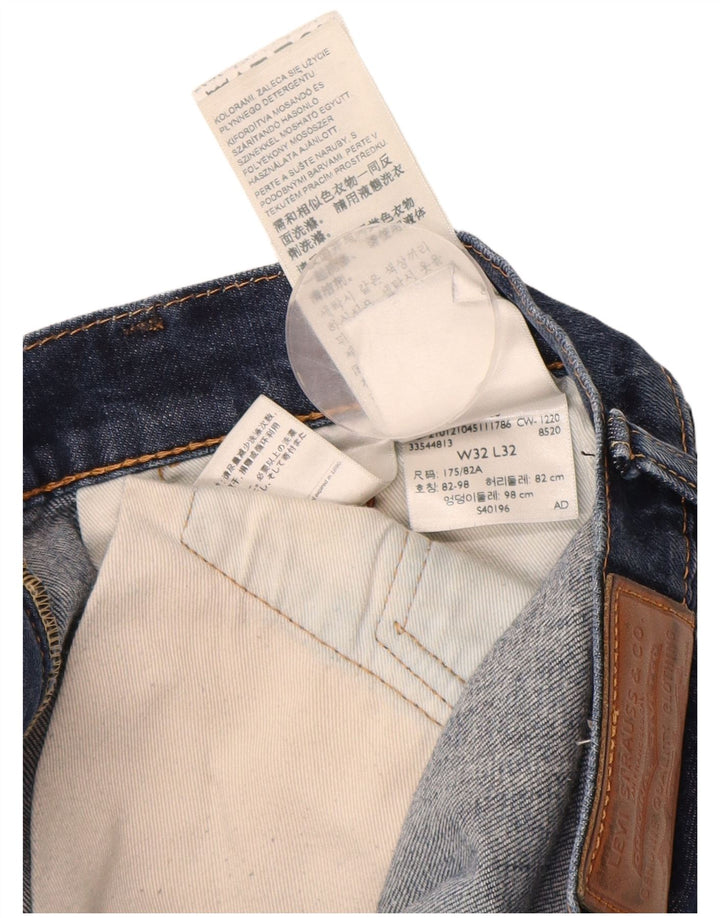 LEVI'S Mens 511 Slim Jeans W32 L30 Navy Blue Cotton