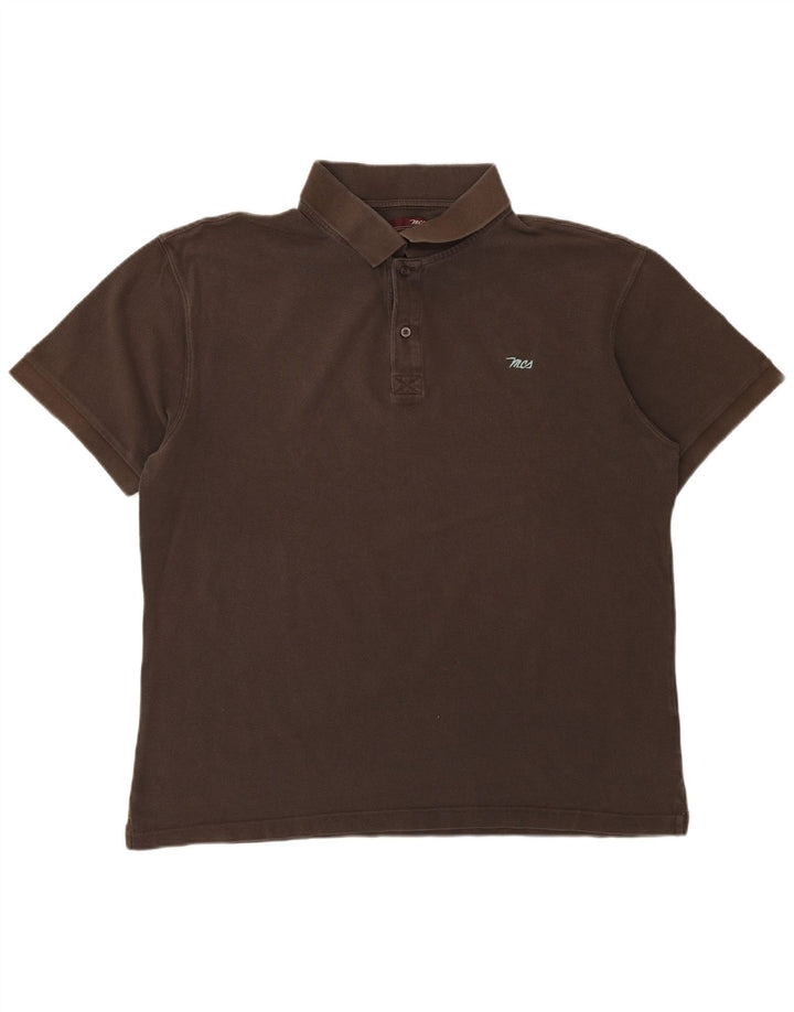 Marlboro Classics Mens Polo Shirt 2XL Brown Cotton