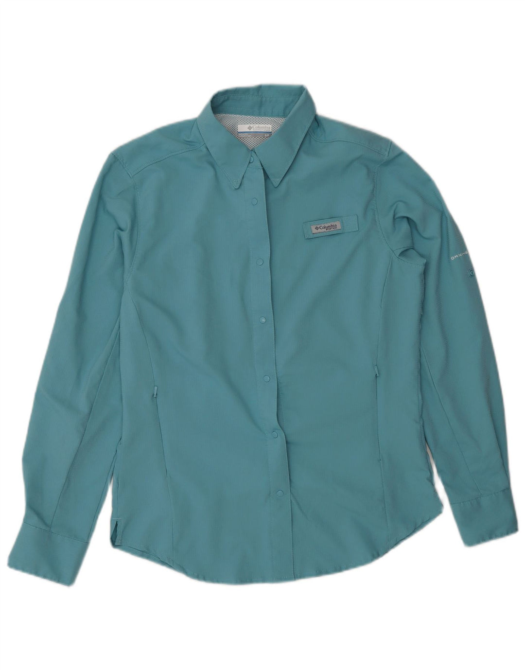 Columbia Womens Shirt UK 10 Small Turquoise Polyester