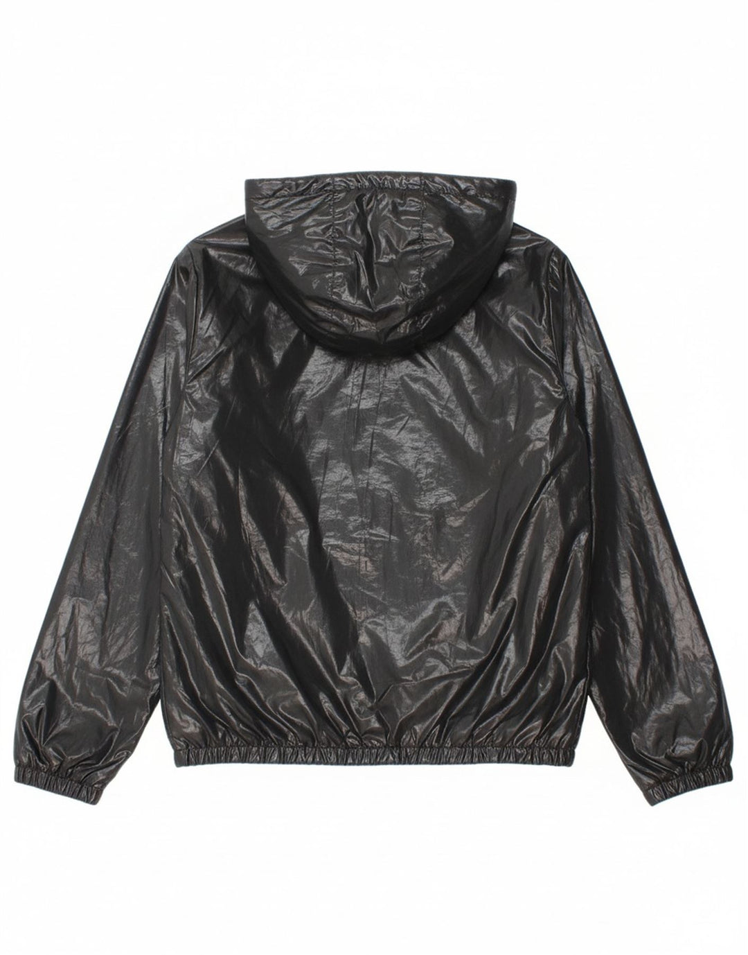BENETTON Boys Hooded Bomber Jacket 13-14 Years 3XL Black Polyester
