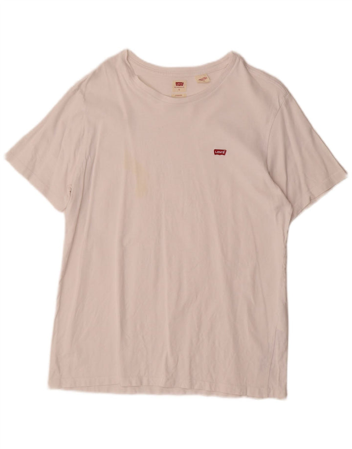 Levi's Mens Standard T-Shirt Top Large White Cotton