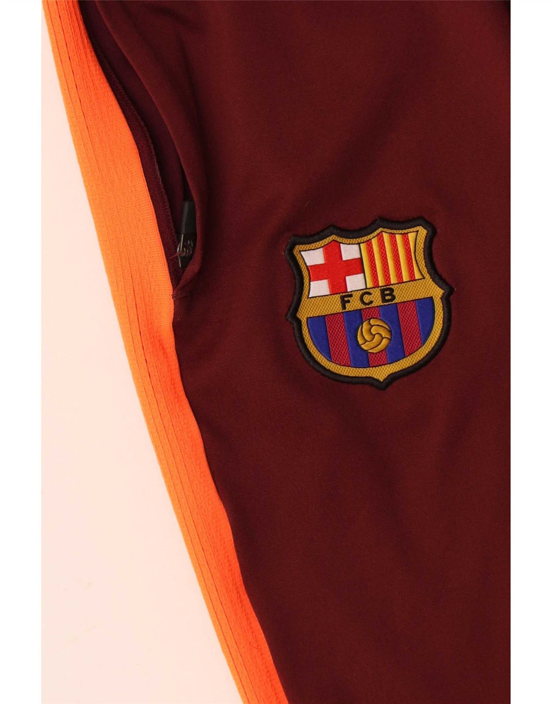 Nike Mens Barcelona Tracksuit Trousers Large  Maroon Colourblock Polyester