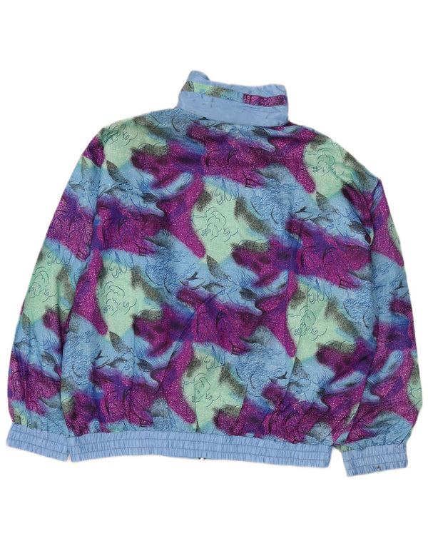 Vintage Mens Tracksuit Top Jacket XL Multicoloured Tie Dye