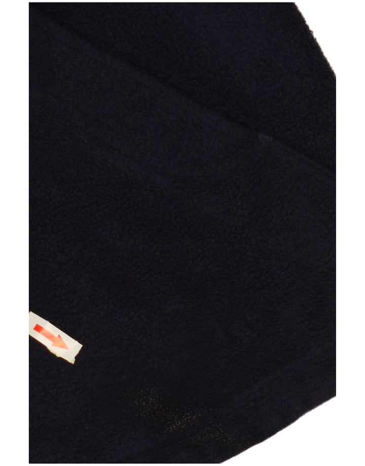 SCHOTT Mens Fleece Jacket UK 40 Large Navy Blue Polyester
