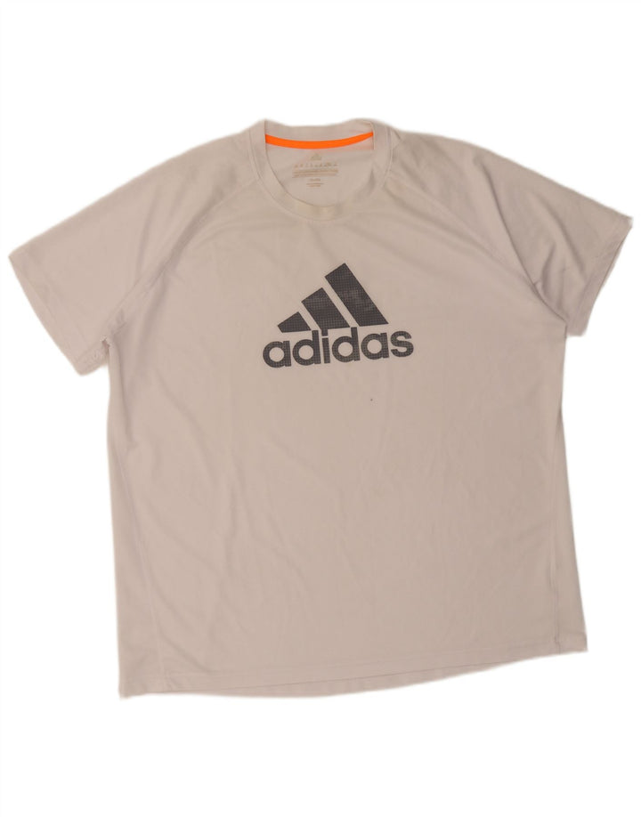 Adidas Mens Graphic T-Shirt Top 2XL White