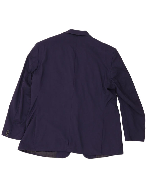 Pierre Cardin Mens 2 Button Blazer Jacket UK 40 Large Navy Blue Wool