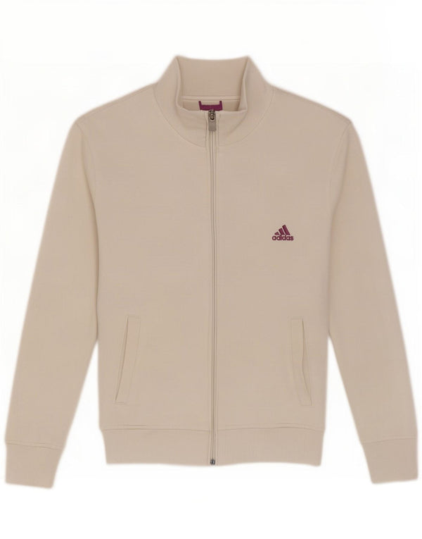 Adidas Womens Tracksuit Top Jacket UK 14 Medium White