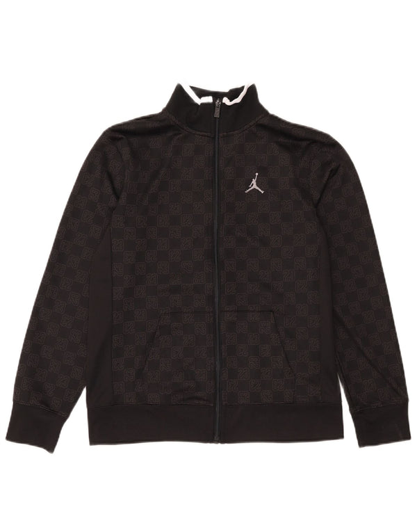 Jordan Boys Graphic Tracksuit Top Jacket 12-13 Years Large Black Geometric