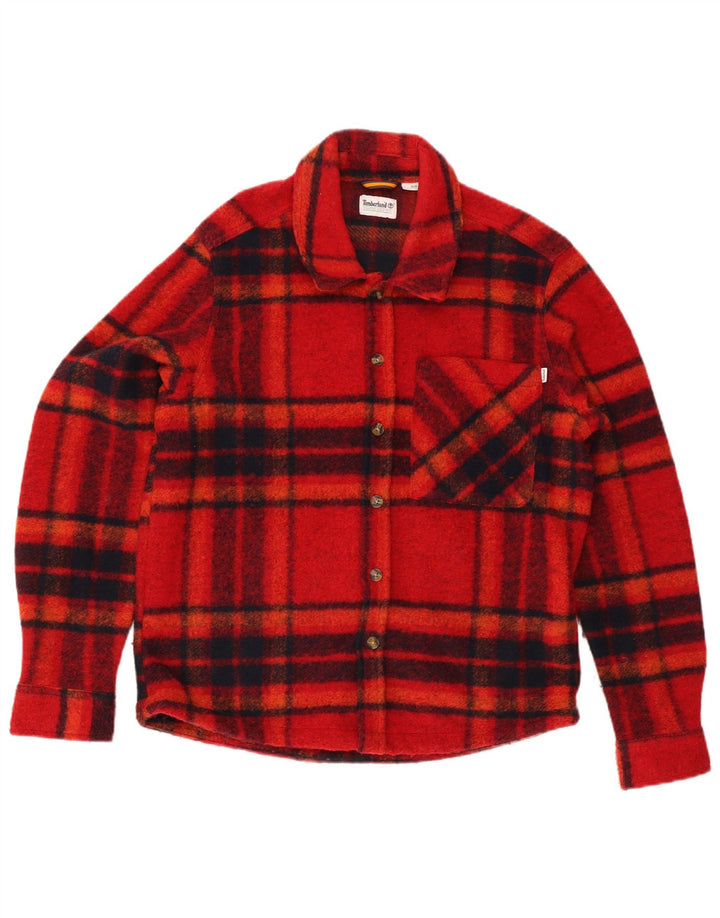 Timberland Mens Lumberjack Shirt Medium Red Plaid Wool