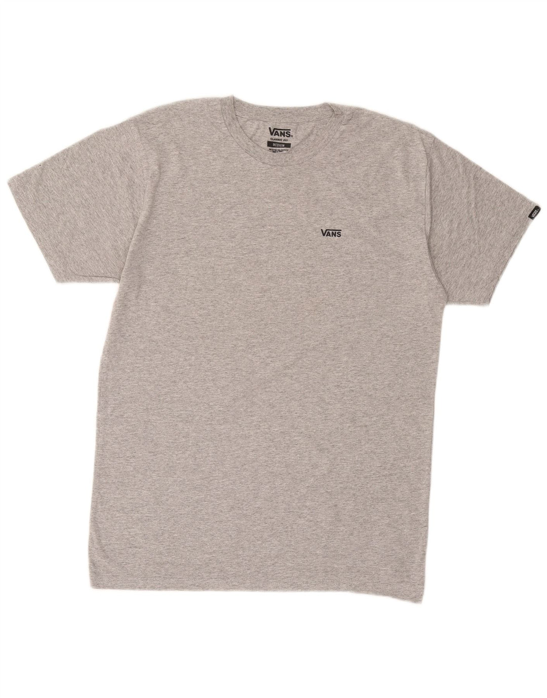 VANS Mens Classic Fit T-Shirt Top Medium Grey Cotton
