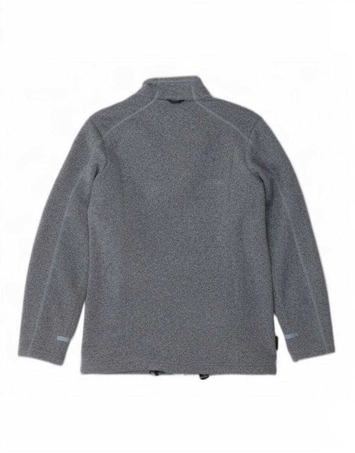 Jack Wolfskin Womens Tracksuit Top Jacket UK 12 Medium Grey Flecked