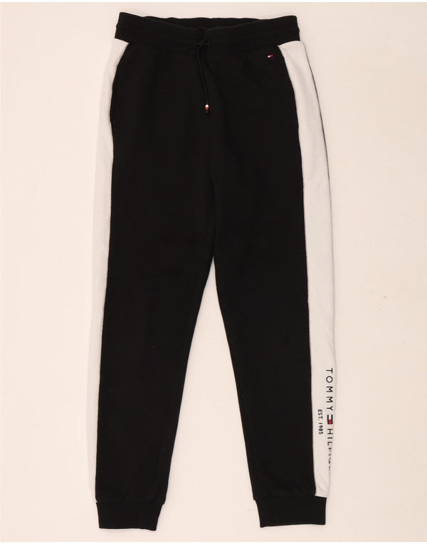 TOMMY HILFIGER Boys Tracksuit Trousers Joggers 13-14 Years Black
