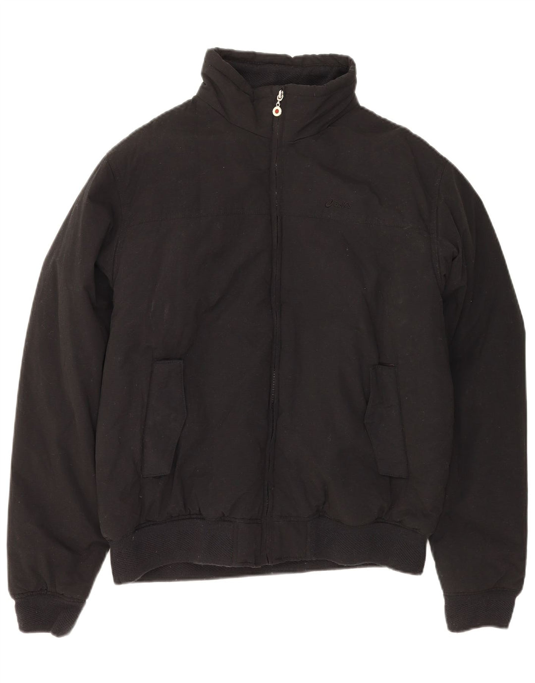 ASICS Mens Windbreaker Jacket UK 40 Large Black Cotton