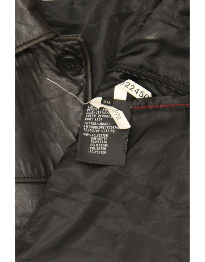 CINQUE Mens Leather Jacket IT 50 Large Black Leather Vintage CINQUE and Second-Hand CINQUE from Messina Hembry 