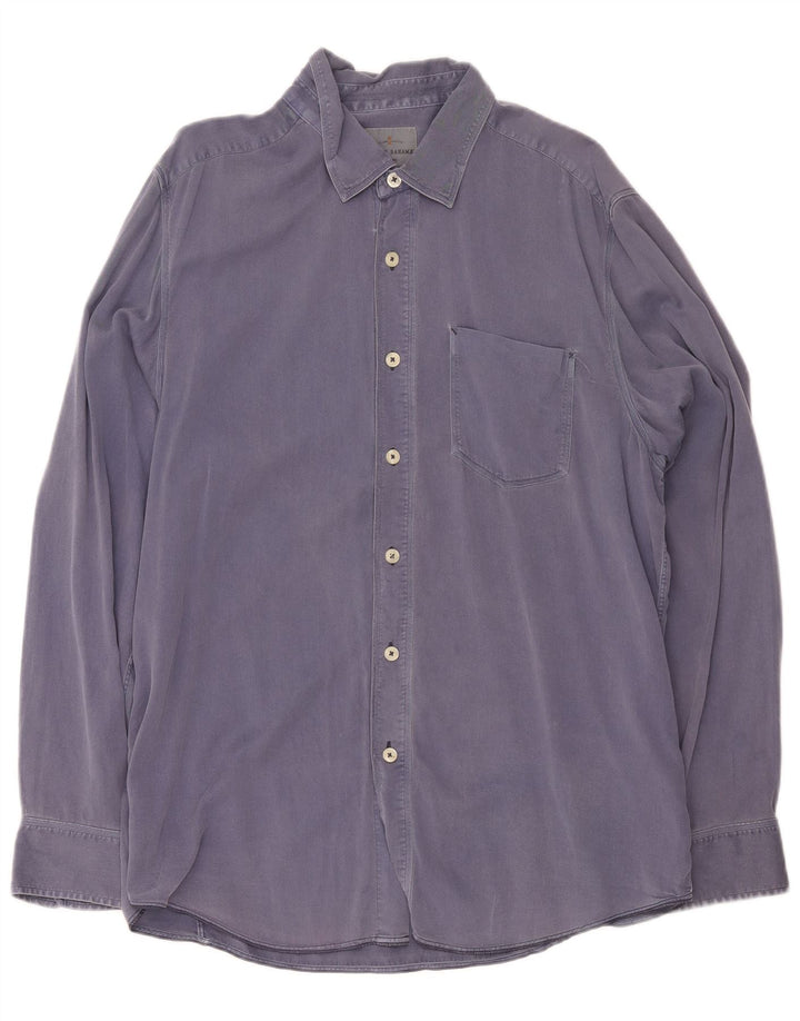 Tommy Bahama Mens Shirt Large Navy Blue Cotton