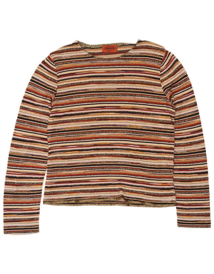 Missoni Womens Blouse Top UK 12 Medium Multicoloured Striped