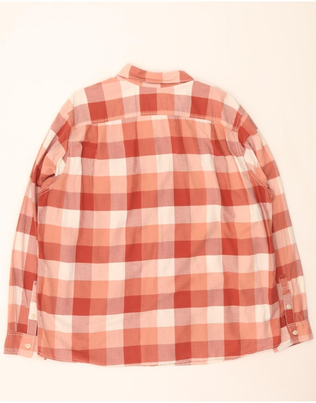 EDDIE BAUER Mens Relaxed Fit Shirt 2XL Red Check Cotton Vintage Eddie Bauer and Second-Hand Eddie Bauer from Messina Hembry 