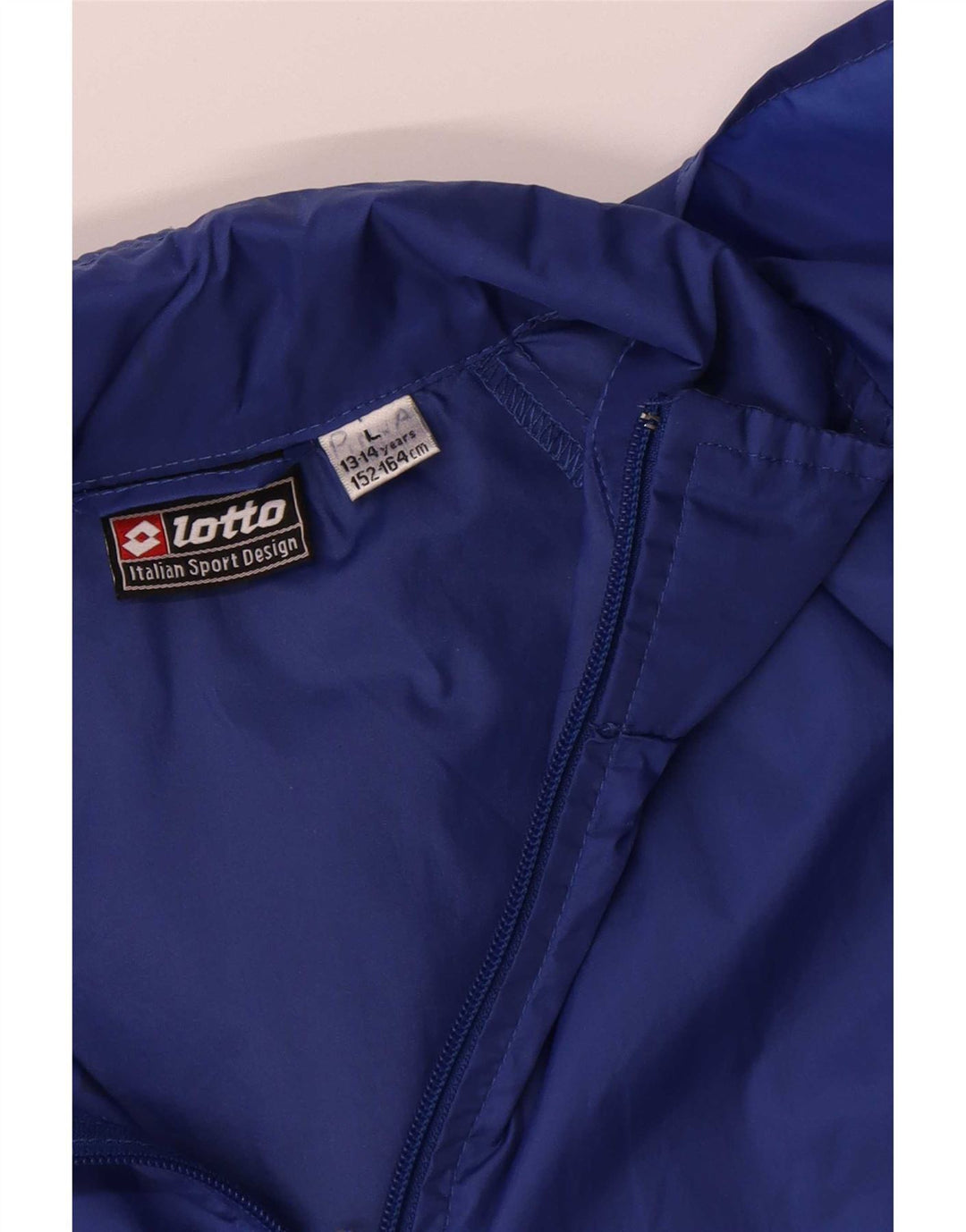 Lotto Boys Hooded Rain Jacket 13-14 Years Large Blue Polyamide