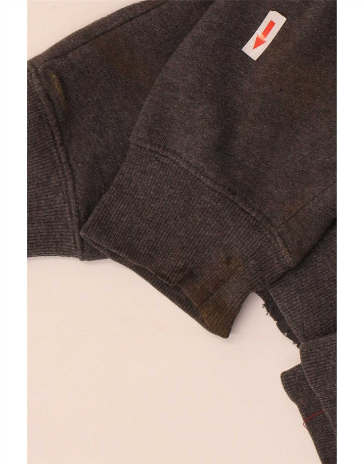 Starter Mens Zip Hoodie Sweater Large Grey Cotton