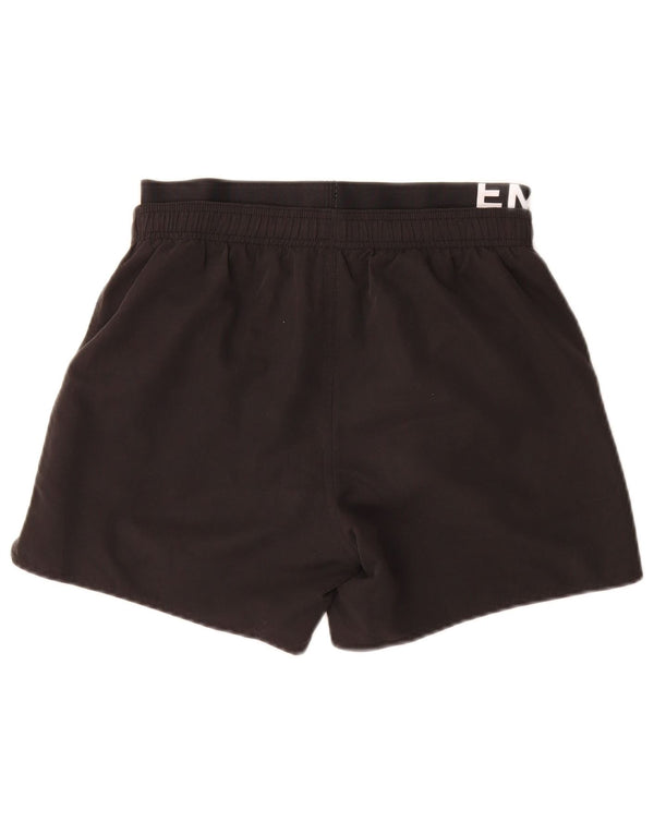 Emporio Armani Mens Graphic Graphic Swimming Shorts Small Black Polyester