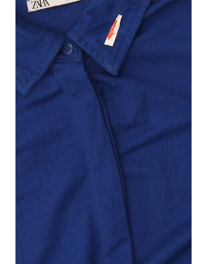 Zara Womens Shirt Dress UK 14 Medium Blue